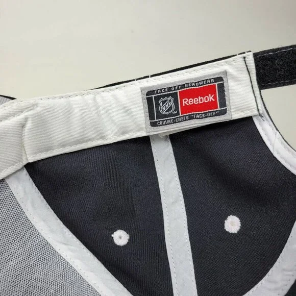 LA Kings Hockey Reebok NHL Face Off Headwear Strap Back Hat Cap Black - Picture 8 of 8